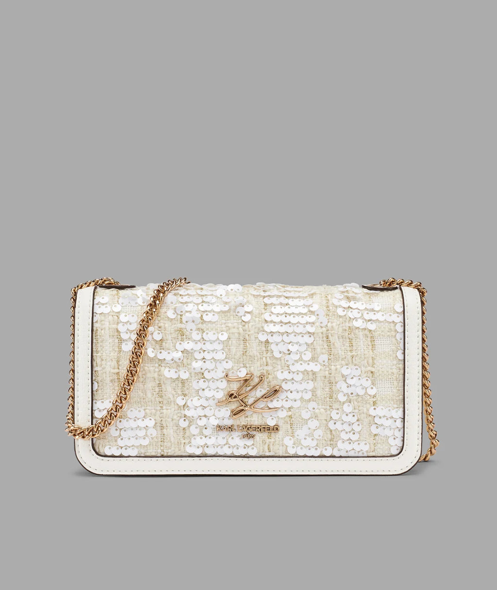 KOSETTE SEQUIN TWEED SHOULDER BAG
