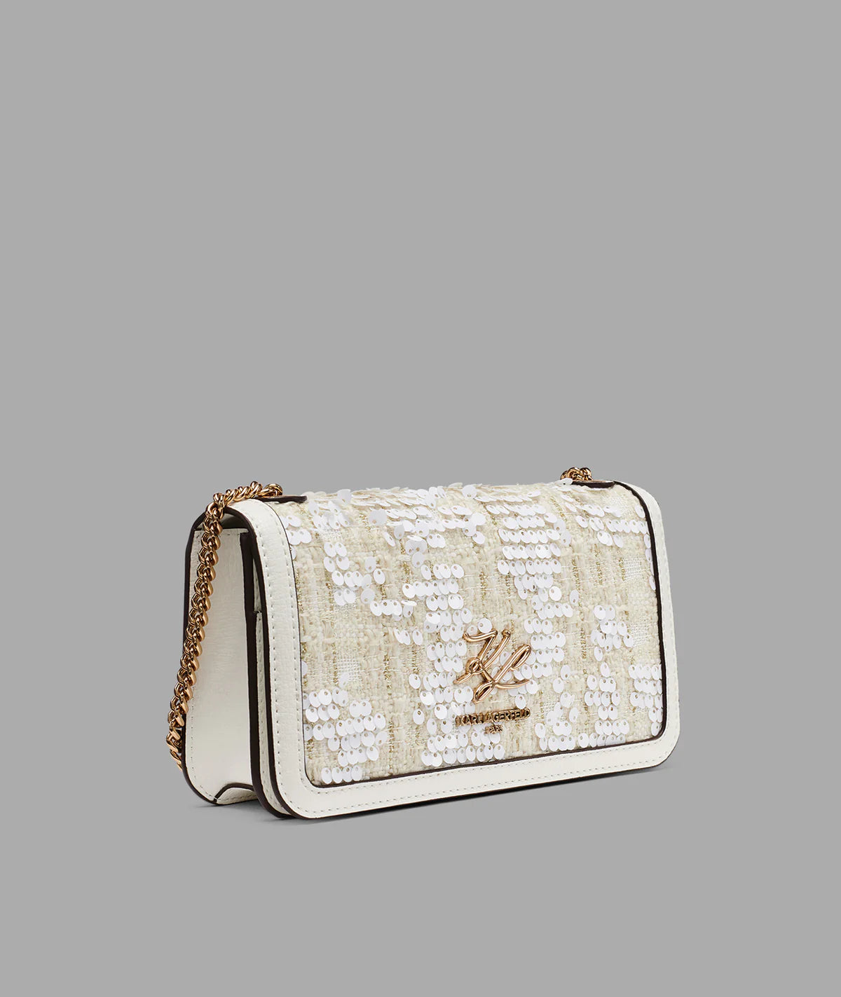 KOSETTE SEQUIN TWEED SHOULDER BAG