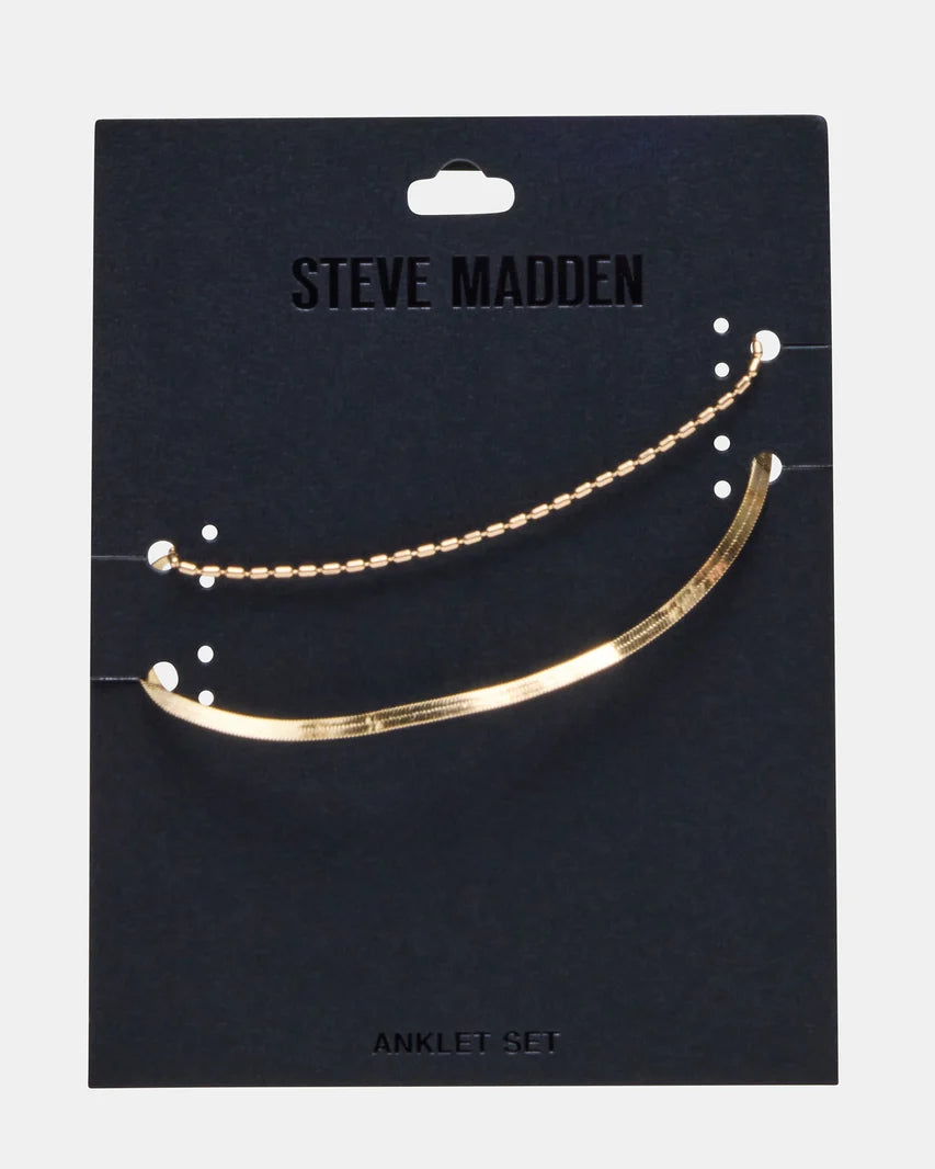 Herringbone Chain Anklet Set