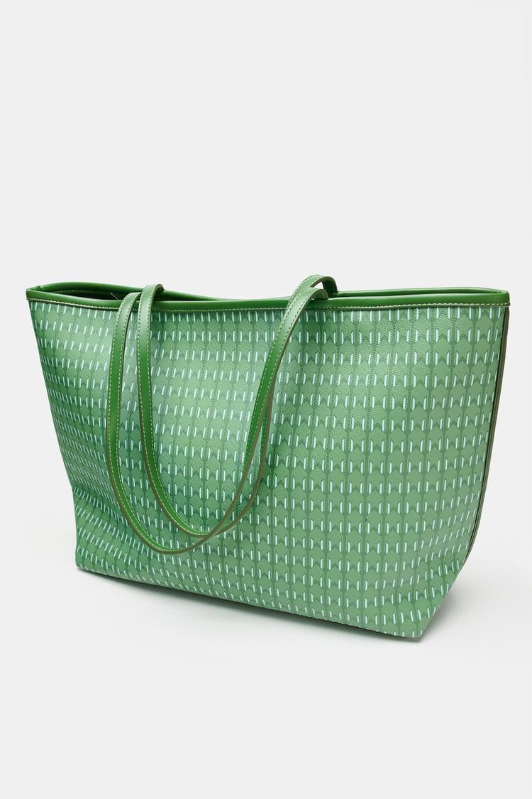 PRINTED TOTE SHOULDER BAG