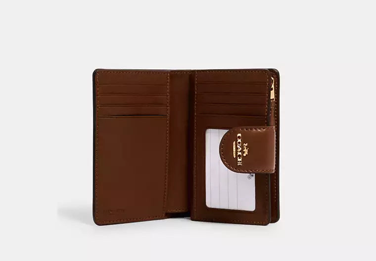 Medium Corner Zip Wallet In Signature Denim