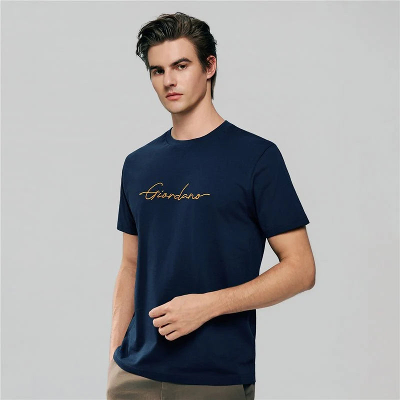 Men's Slim Fit Cotton Signature Print Tee