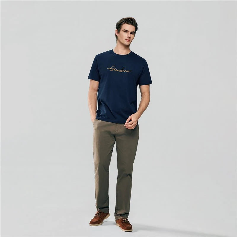 Men's Slim Fit Cotton Signature Print Tee