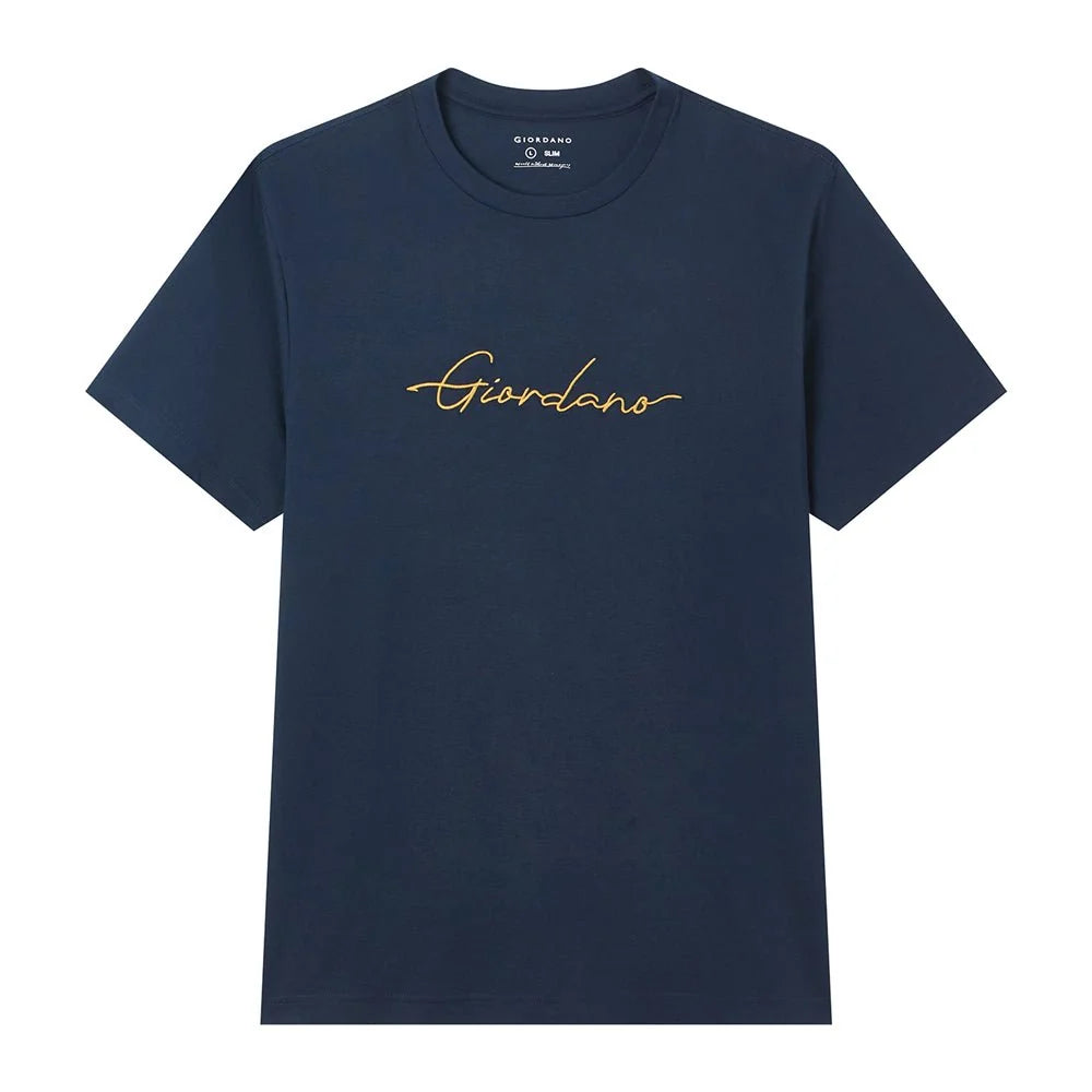 Men's Slim Fit Cotton Signature Print Tee