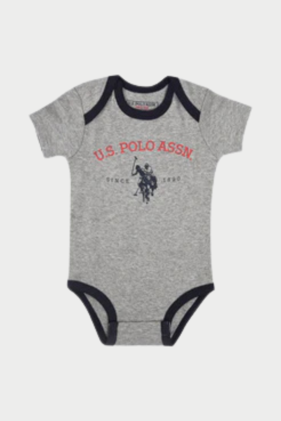 US POLO Baby 3 Piece Boxed Gifting Set in Light Grey Marl