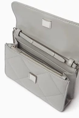 Tory Burch Mini Kira Diamond Quilt Chain Wallet in Nappa Leather