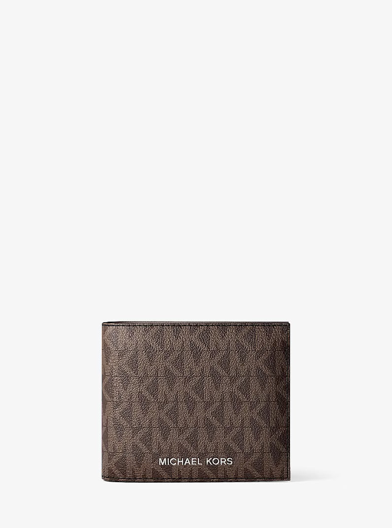 Michael Kors Outlet Cooper Logo Billfold Wallet With Coin Pouch